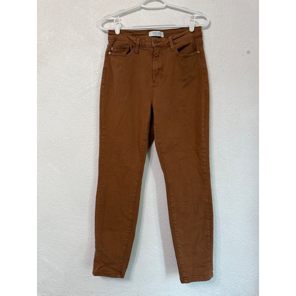 Judy Blue Burnt Orange Women Skinny 7/28 Jeans Colored Denim Festive Pants